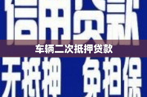 朗县车辆二次抵押贷款