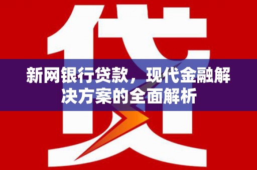 朗县新网银行贷款，现代金融解决方案的全面解析