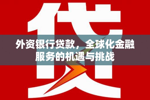朗县外资银行贷款，全球化金融服务的机遇与挑战